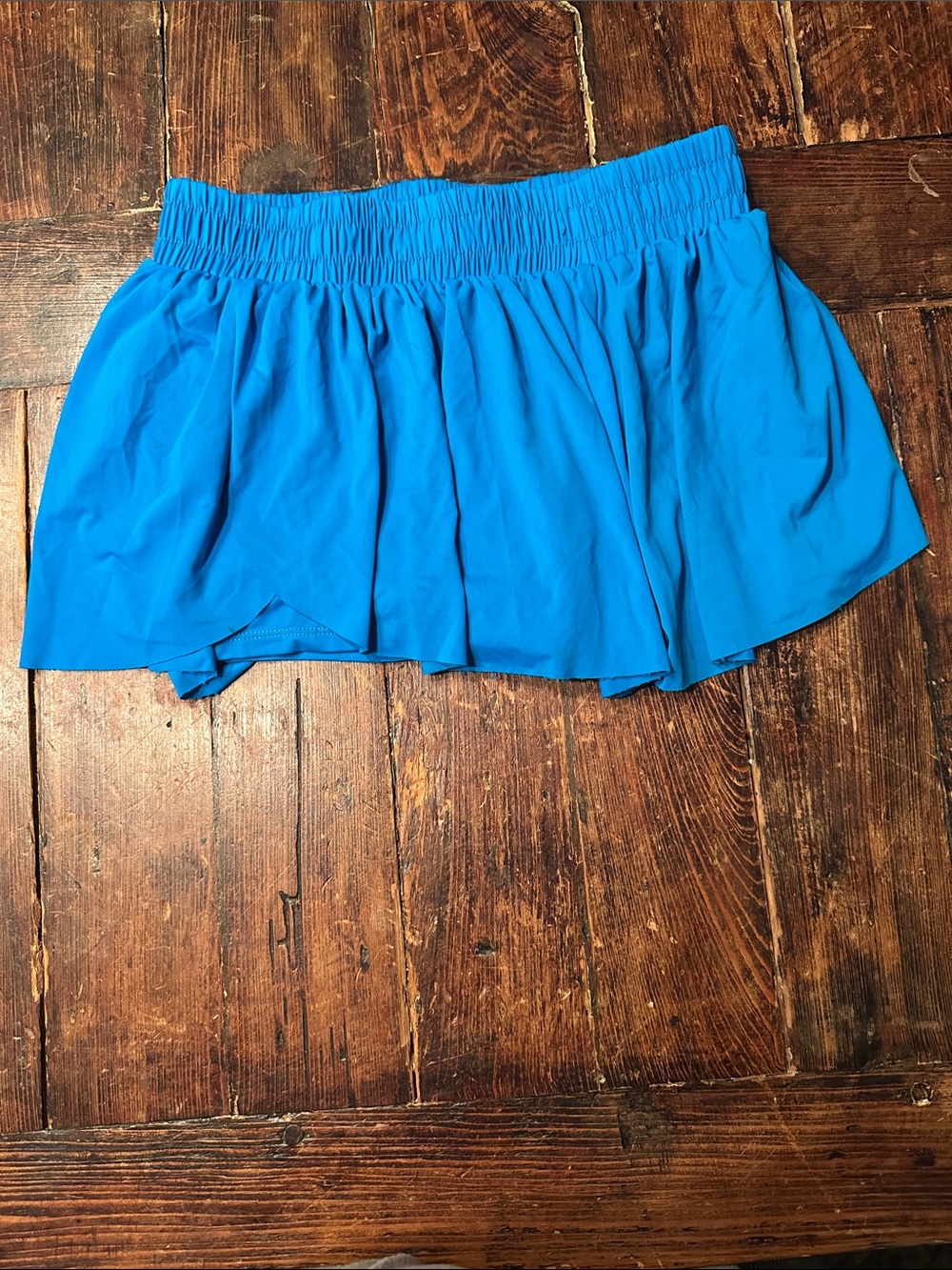 Luogongzi Blue Women's Athletic Skort with Elastic Waist. Size Medium